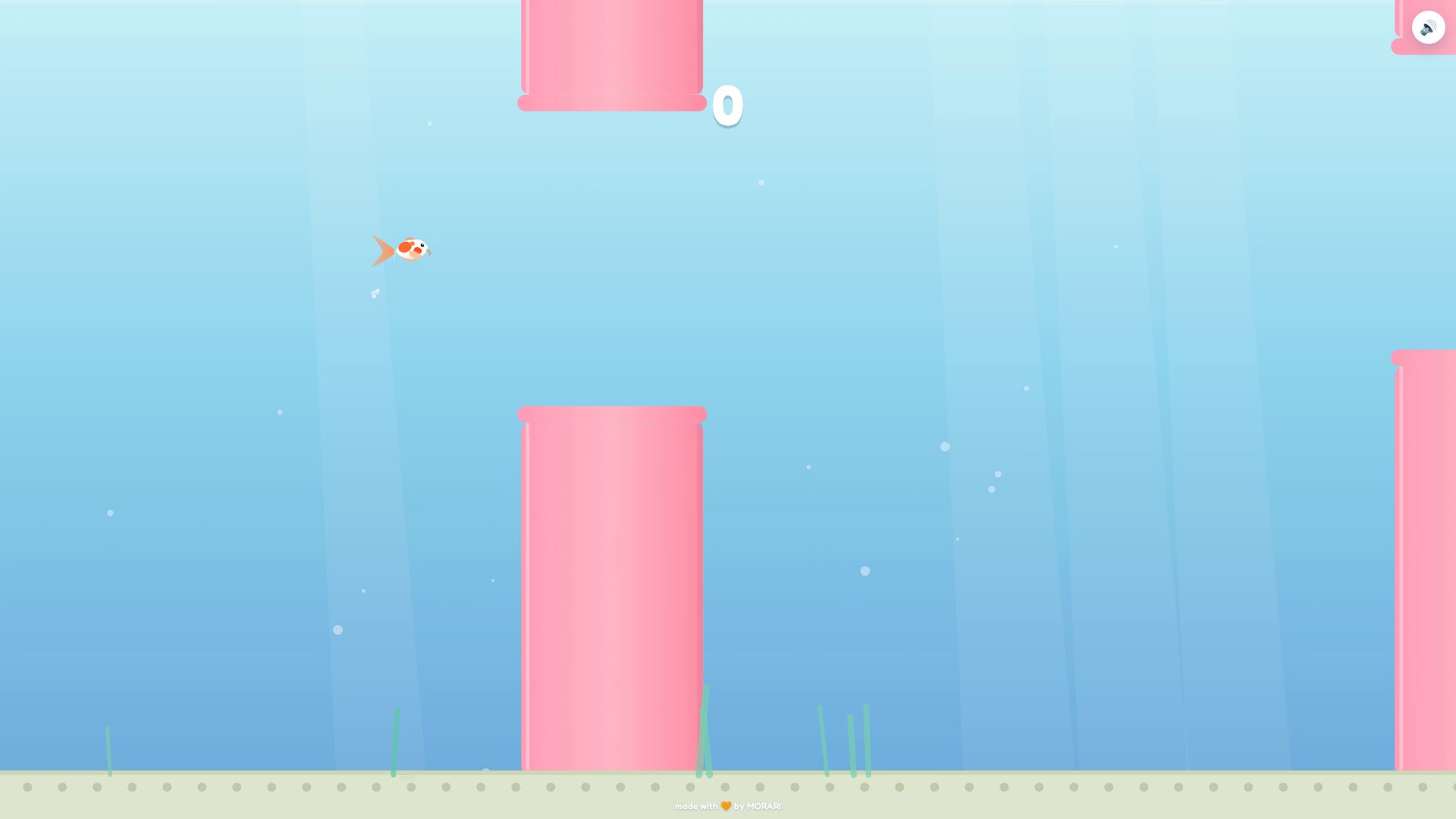 Early in a run: wide, still gaps