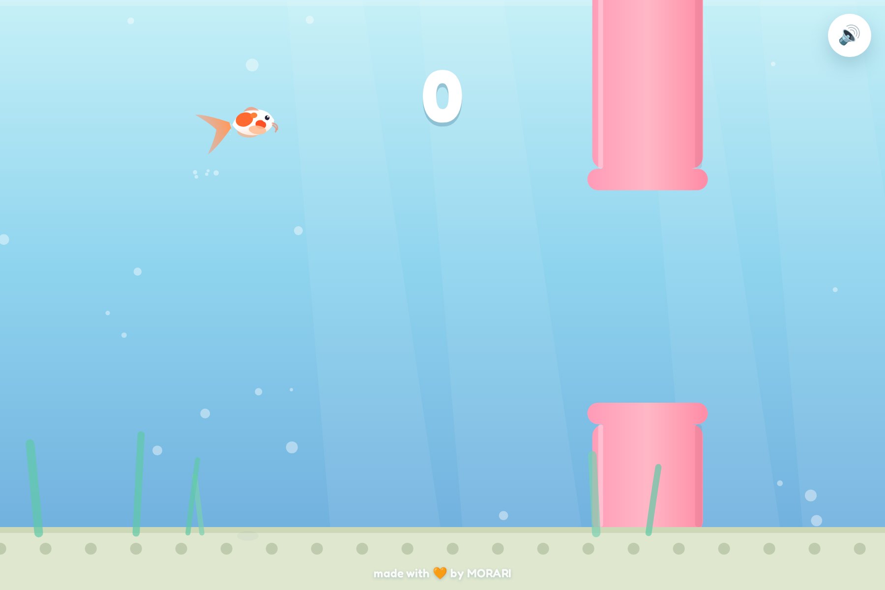 Version two: the koi drawn in code